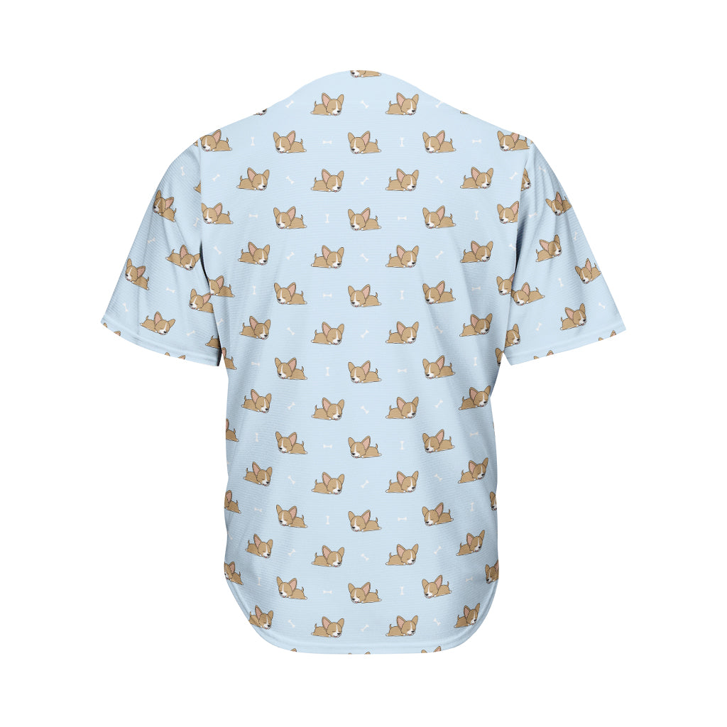 Sleeping Chihuahua Pattern Print Men's Baseball Jersey