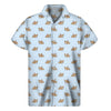 Sleeping Chihuahua Pattern Print Men's Short Sleeve Shirt