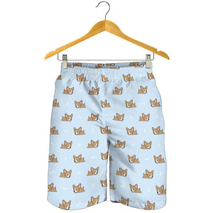 Sleeping Chihuahua Pattern Print Men's Shorts