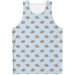 Sleeping Chihuahua Pattern Print Men's Tank Top