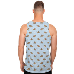 Sleeping Chihuahua Pattern Print Men's Tank Top