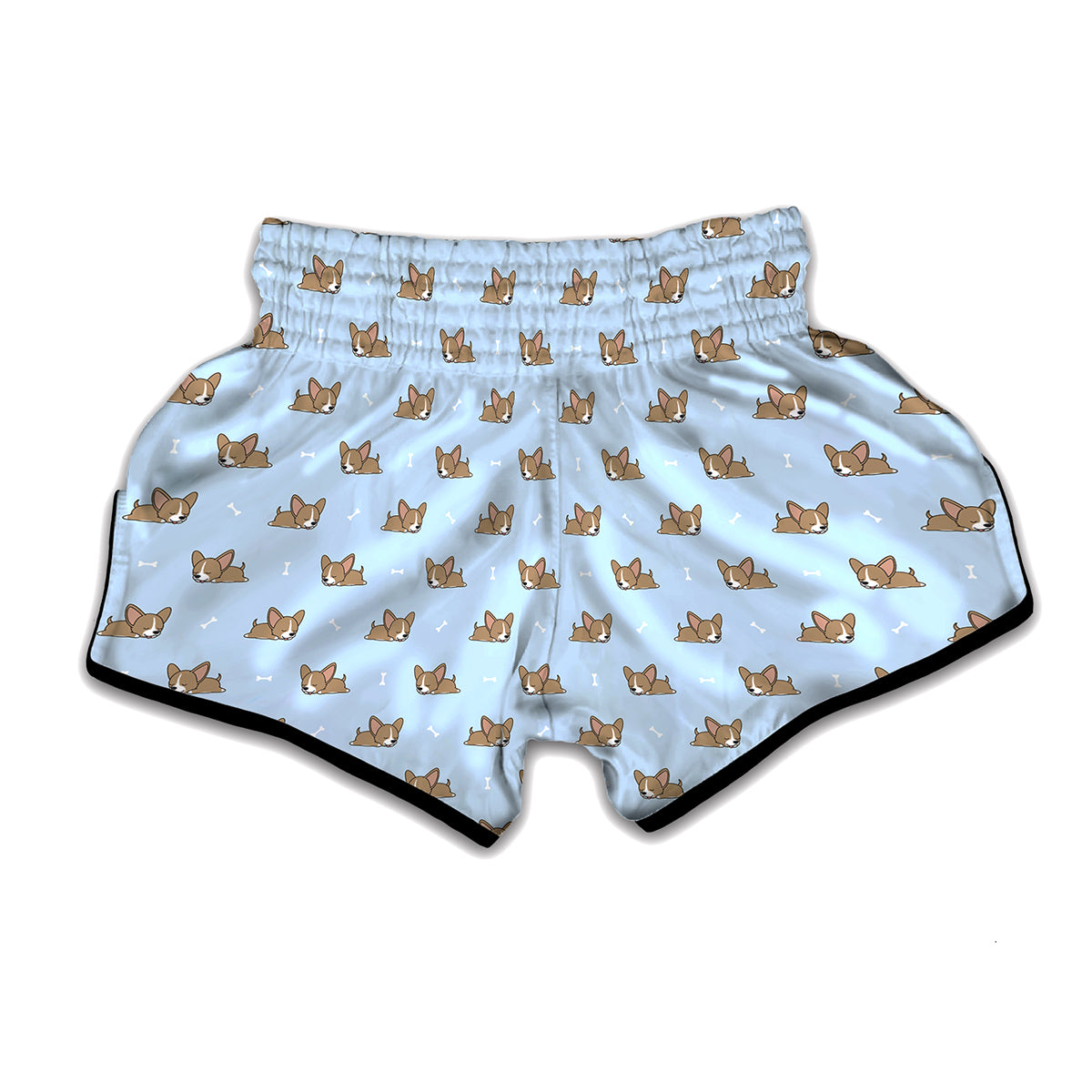 Sleeping Chihuahua Pattern Print Muay Thai Boxing Shorts