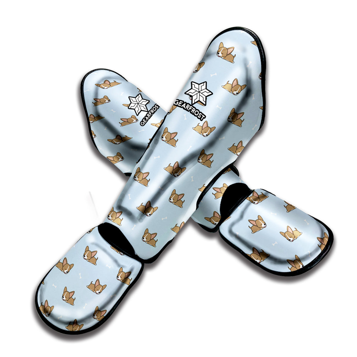 Sleeping Chihuahua Pattern Print Muay Thai Shin Guard