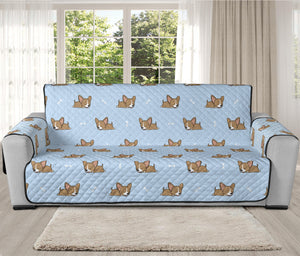 Sleeping Chihuahua Pattern Print Oversized Sofa Protector