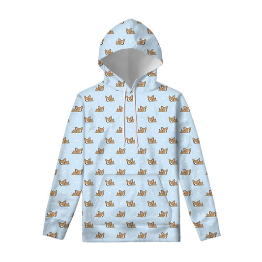 Sleeping Chihuahua Pattern Print Pullover Hoodie