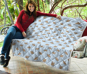 Sleeping Chihuahua Pattern Print Quilt