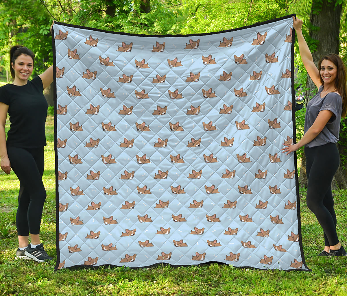 Sleeping Chihuahua Pattern Print Quilt