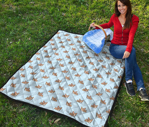 Sleeping Chihuahua Pattern Print Quilt