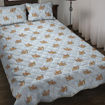 Sleeping Chihuahua Pattern Print Quilt Bed Set