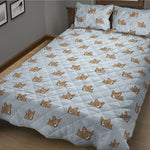 Sleeping Chihuahua Pattern Print Quilt Bed Set