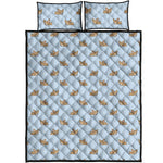 Sleeping Chihuahua Pattern Print Quilt Bed Set