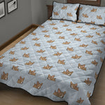 Sleeping Chihuahua Pattern Print Quilt Bed Set