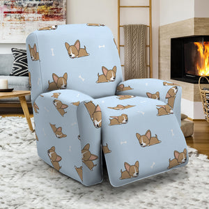 Sleeping Chihuahua Pattern Print Recliner Slipcover