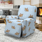 Sleeping Chihuahua Pattern Print Recliner Slipcover