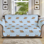 Sleeping Chihuahua Pattern Print Sofa Protector