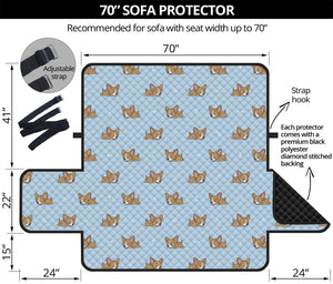 Sleeping Chihuahua Pattern Print Sofa Protector