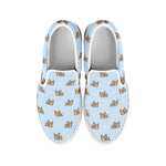 Sleeping Chihuahua Pattern Print White Slip On Shoes