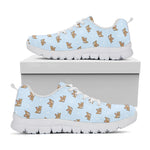 Sleeping Chihuahua Pattern Print White Sneakers