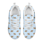 Sleeping Chihuahua Pattern Print White Sneakers