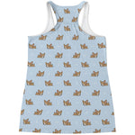 Sleeping Chihuahua Pattern Print Women's Racerback Tank Top