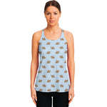 Sleeping Chihuahua Pattern Print Women's Racerback Tank Top