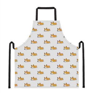 Sleeping Corgi Pattern Print Apron