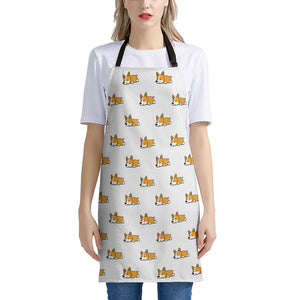 Sleeping Corgi Pattern Print Apron