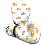 Sleeping Corgi Pattern Print Boxing Gloves