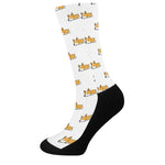 Sleeping Corgi Pattern Print Crew Socks