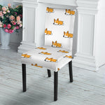 Sleeping Corgi Pattern Print Dining Chair Slipcover