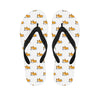 Sleeping Corgi Pattern Print Flip Flops