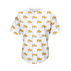 Sleeping Corgi Pattern Print Men's Baseball Jersey