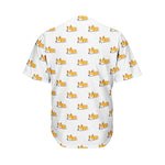 Sleeping Corgi Pattern Print Men's Baseball Jersey