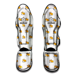 Sleeping Corgi Pattern Print Muay Thai Shin Guard