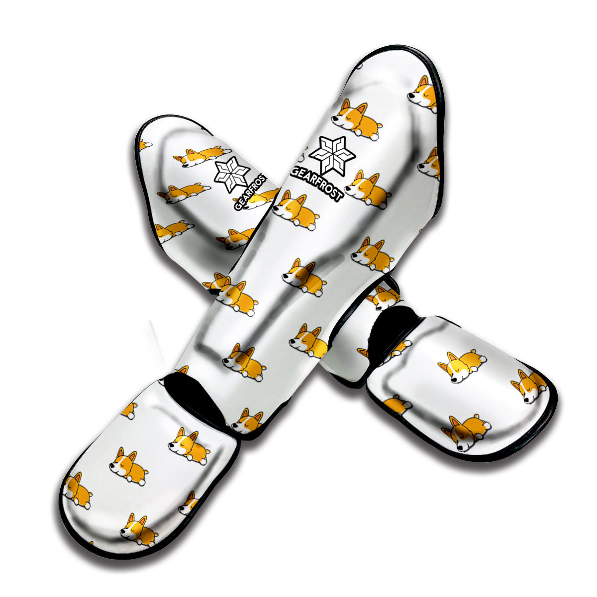 Sleeping Corgi Pattern Print Muay Thai Shin Guard