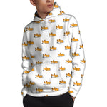 Sleeping Corgi Pattern Print Pullover Hoodie