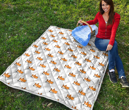 Sleeping Corgi Pattern Print Quilt