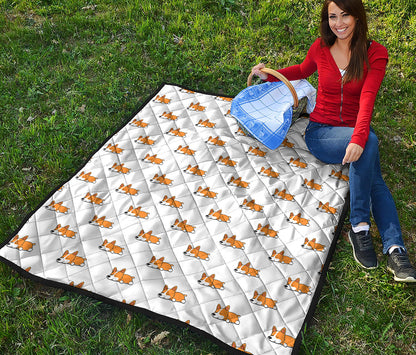Sleeping Corgi Pattern Print Quilt