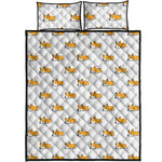 Sleeping Corgi Pattern Print Quilt Bed Set