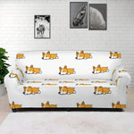 Sleeping Corgi Pattern Print Sofa Cover
