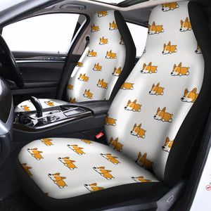 Sleeping Corgi Pattern Print Universal Fit Car Seat Covers