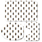 Sleeping Rottweiler Pattern Print 3 Piece Bath Mat Set