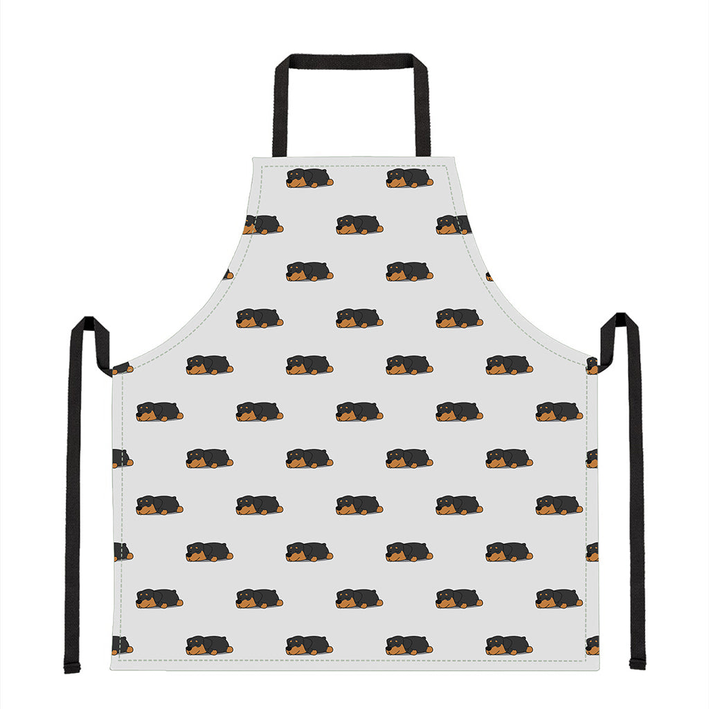 Sleeping Rottweiler Pattern Print Apron