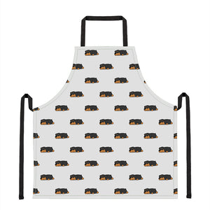 Sleeping Rottweiler Pattern Print Apron