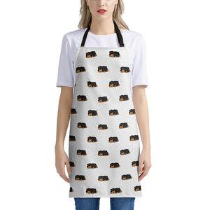 Sleeping Rottweiler Pattern Print Apron