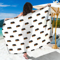 Sleeping Rottweiler Pattern Print Beach Sarong Wrap