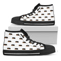 Sleeping Rottweiler Pattern Print Black High Top Sneakers