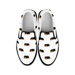 Sleeping Rottweiler Pattern Print Black Slip On Shoes