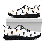 Sleeping Rottweiler Pattern Print Black Sneakers