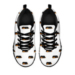 Sleeping Rottweiler Pattern Print Black Sneakers